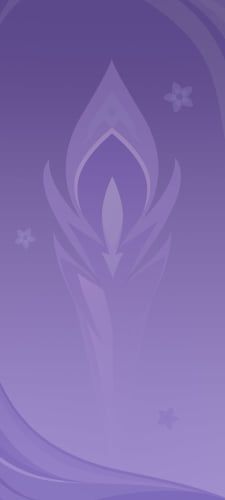 紫の紋章 / 花 / 原神のAndroid用のスマホ壁紙
