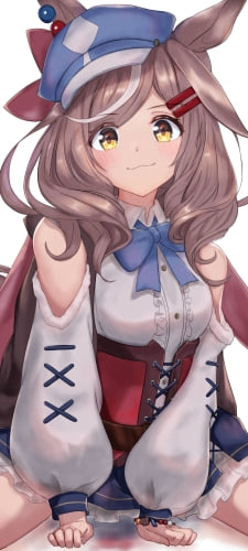 地べたに座る可愛いマチカネタンホイザ / ウマ娘プリティーダービーのAndroid用のスマホ壁紙