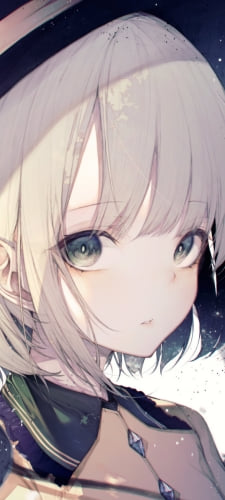 こちらを見つめる帽子をかぶった可愛い古明地こいし（こめいじ こいし） / 東方のAndroid用のスマホ壁紙