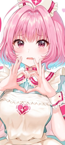 手でハートを作る可愛い夢見りあむ / メイド姿 / アイドルマスターシンデレラガールズのAndroid用のスマホ壁紙