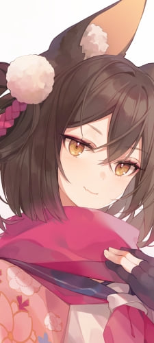 胸元に手をあて微笑む可愛い久田イズナ / ブルアカ / ブルーアーカイブのAndroid用のスマホ壁紙