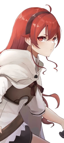 横目でこちらを見る赤い瞳のエリス・ボレアス・グレイラット / 無職転生のAndroid用のスマホ壁紙