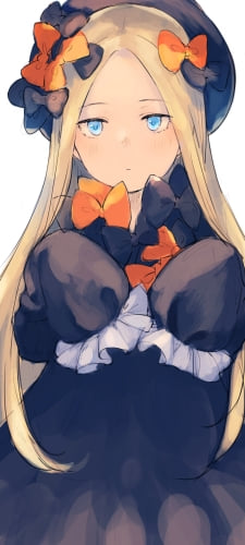 両手を前に出したけだるそうなアビゲイル・ウィリアムズ / Fate/grand orderのAndroid用のスマホ壁紙