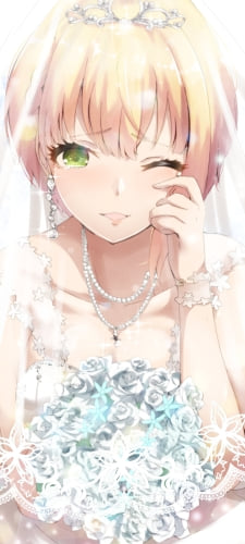 ウェディングドレスを着て泣いている宮本フレデリカ / アイドルマスターシンデレラガールズのAndroid用のスマホ壁紙