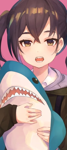 鮫のぬいぐるみを持つ可愛い砂塚あきら / アイドルマスターシンデレラガールズのAndroid用のスマホ壁紙