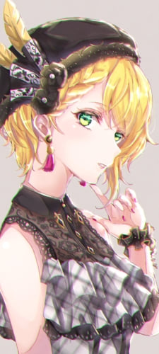 顎に指をあてる宮本フレデリカ / アイドルマスターシンデレラガールズのAndroid用のスマホ壁紙