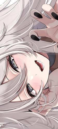 左手をかざす獅白ぼたん / ホロライブ / バーチャルYouTuberのAndroid用のスマホ壁紙