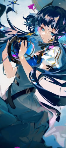 天球儀を持つアステシア / アークナイツのAndroid用のスマホ壁紙