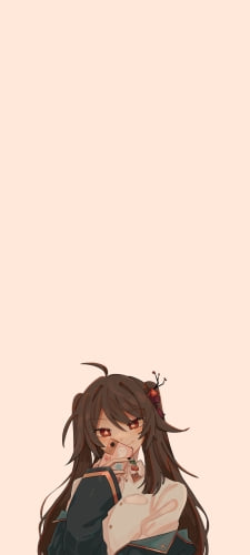 スマホを持つフータオ / 胡桃 / 原神のAndroid用のスマホ壁紙