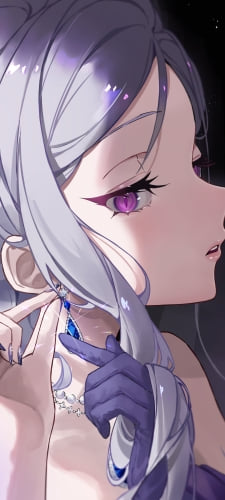 イヤリングに手をかける空崎ヒナ / ブルアカのAndroid用のスマホ壁紙