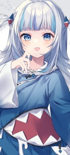 顎に手をあてるかわいいがうる・ぐら / ホロライブ / バーチャルYouTuberのAndroid用のスマホ壁紙