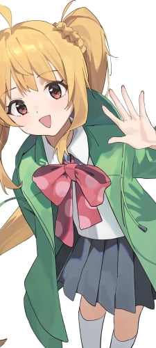 笑顔で手を振る伊地知虹夏(いじちにじか) / ぼっち・ざ・ろっく! / ファンアート / イラストのAndroid用のスマホ壁紙