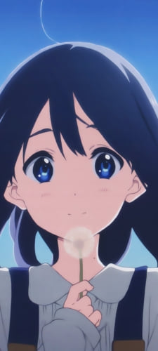 タンポポの綿毛を持つ可愛い北白川たまこ / たまこまーけっとのAndroid用のスマホ壁紙