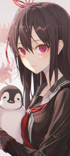 ペンギンを抱くジェーン / キングスレイドのAndroid用のスマホ壁紙