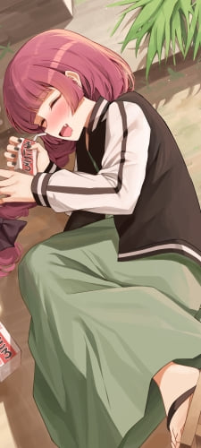 おにころを飲んで酔っぱらってる廣井きくり / ぼっち・ざ・ろっく! / ファンアート / イラストのAndroid用のスマホ壁紙