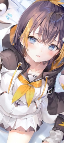 自撮りするかわいいペトラ・グリン / セルフィー / にじさんじ / バーチャルYouTuber / ファンアート / イラストのAndroid用のスマホ壁紙