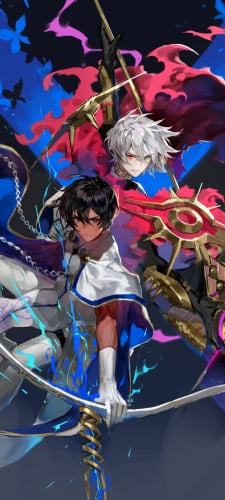 武器をかまえるかっこいいカルナとアルジュナ / fate/grand orderのAndroid用のスマホ壁紙