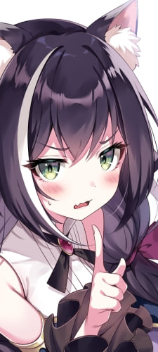 右手の人差し指を立て照れている可愛いキャル / プリンセスコネクト!re:diveのAndroid用のスマホ壁紙