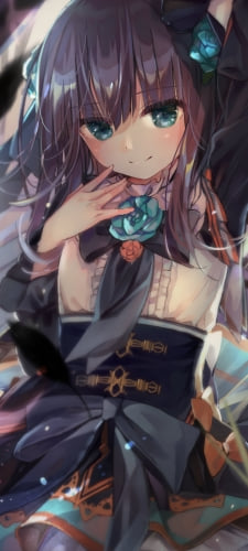 右手を頬にあてる可愛い対立 / アーケアのAndroid用のスマホ壁紙