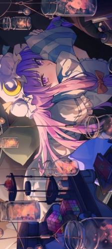 枕を抱えるパチュリー・ノーレッジ / 東方 / 東方ロストワードのAndroid用のスマホ壁紙