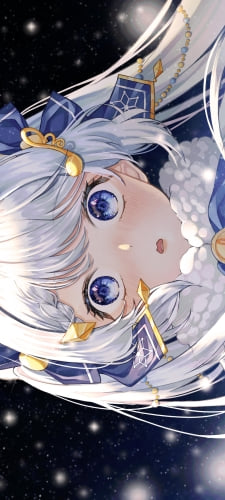 目を見開く可愛い雪ミク / 初音ミク / ボカロ / ボーカロイドのAndroid用のスマホ壁紙