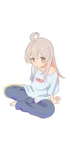 胡坐をかいている緒山まひろ / お兄ちゃんはおしまい! / ファンアート / イラストのAndroid用のスマホ壁紙