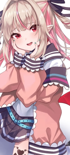 ほっぺたに手をあてる可愛い魔界ノりりむ / にじさんじ / バーチャルYouTuber / VtuberのAndroid用のスマホ壁紙
