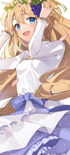 髪を抑えるアイリス / このすば！のAndroid用のスマホ壁紙