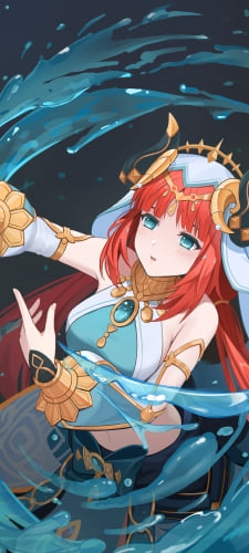 舞い水を纏うニィロウ / ズバイルシアター / 原神のAndroid用のスマホ壁紙