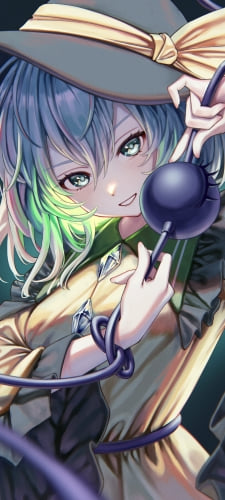 鉄球を持つかわいい古明地こいし / 東方のAndroid用のスマホ壁紙