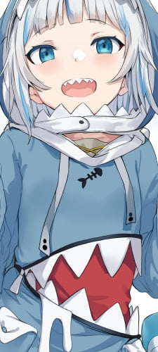 可愛い笑顔のがうる・ぐら / 青い瞳 / ホロライブ / バーチャルYouTuber / VtuberのAndroid用のスマホ壁紙