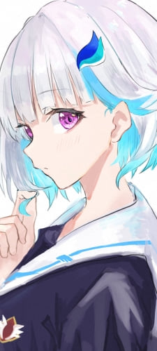 右手で髪をいじるリゼ・ヘルエスタ / にじさんじ / バーチャルYouTuber / VtuberのAndroid用のスマホ壁紙