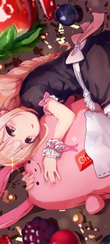 ピンクのウサギに抱き着く可愛い双葉杏 / アイドルマスターシンデレラガールズのAndroid用のスマホ壁紙