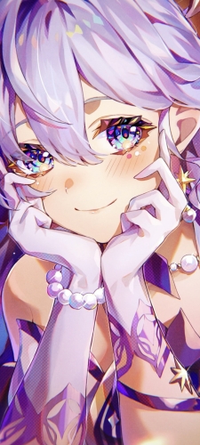 頬杖をつく可愛いロビン / 崩壊:スターレイルのAndroid用のスマホ壁紙