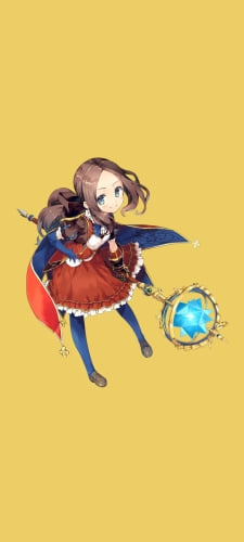 赤と青のドレスを着た可愛いレオナルド・ダ・ヴィンチ / fate/grand orderのAndroid用のスマホ壁紙