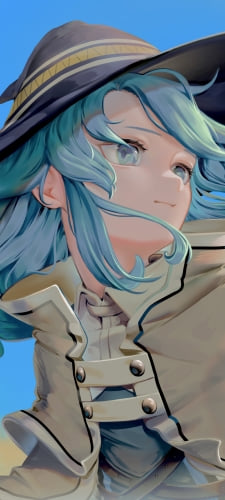 遠くを見つめるロキシー・ミグルディア / 水色の髪色 / Roxy Migurudia / 無職転生のAndroid用のスマホ壁紙