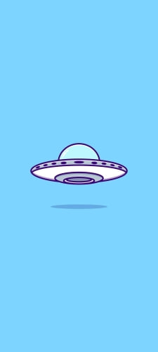 ポップなUFOのイラストのAndroid用のスマホ壁紙