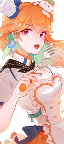 料理をする小鳥遊キアラ（たかなしきあら） / ホロライブ / バーチャルYouTuber / VtuberのAndroid用のスマホ壁紙
