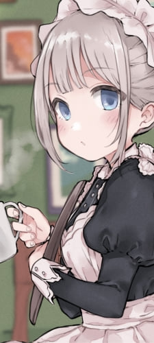 白いマグカップを持ちながらこちらを見つめるメイド姿の芹沢あさひ / しゅごキャラ！ / アイドルマスターシャイニーカラーズのAndroid用のスマホ壁紙