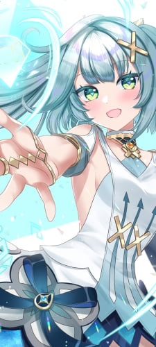 右手を差し出した笑顔のファルザン / かわいい / ムチムチ / 原神 / イラスト / ファンアートのAndroid用のスマホ壁紙