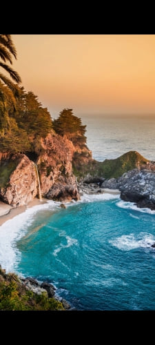 カリフォルニアの海のAndroid用のスマホ壁紙