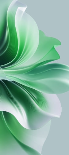 綺麗な緑のグラデーションの柔らかい布のAndroid用のスマホ壁紙