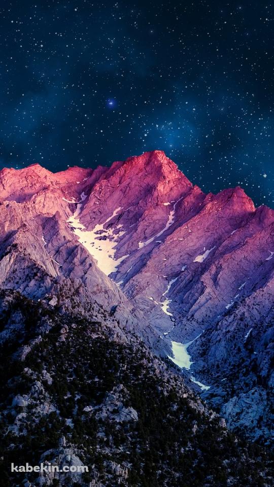 荘厳な山と星のAndroidの壁紙(540px x 960px) スマホ用