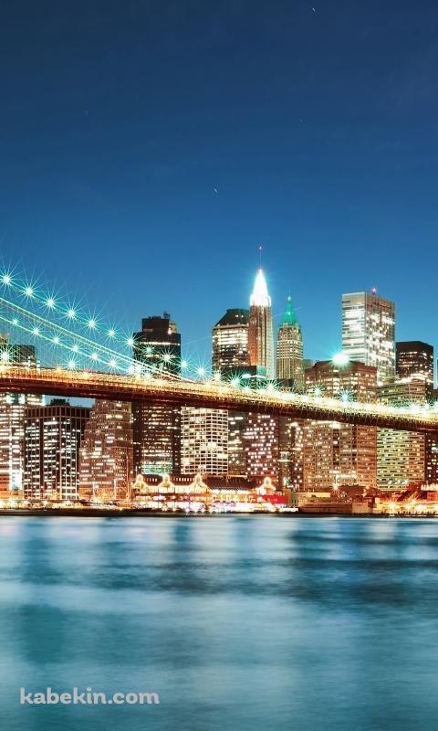 ニューヨークの夜景のAndroidの壁紙(480px x 800px) スマホ用