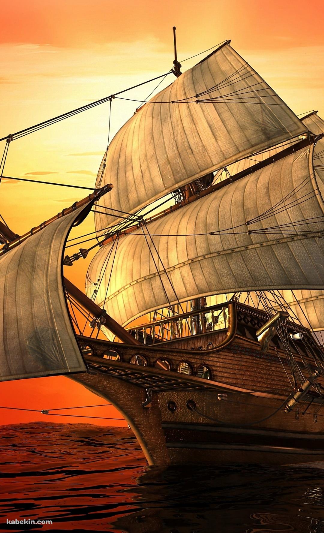 大きな帆船のAndroidの壁紙(1080px x 1776px) スマホ用