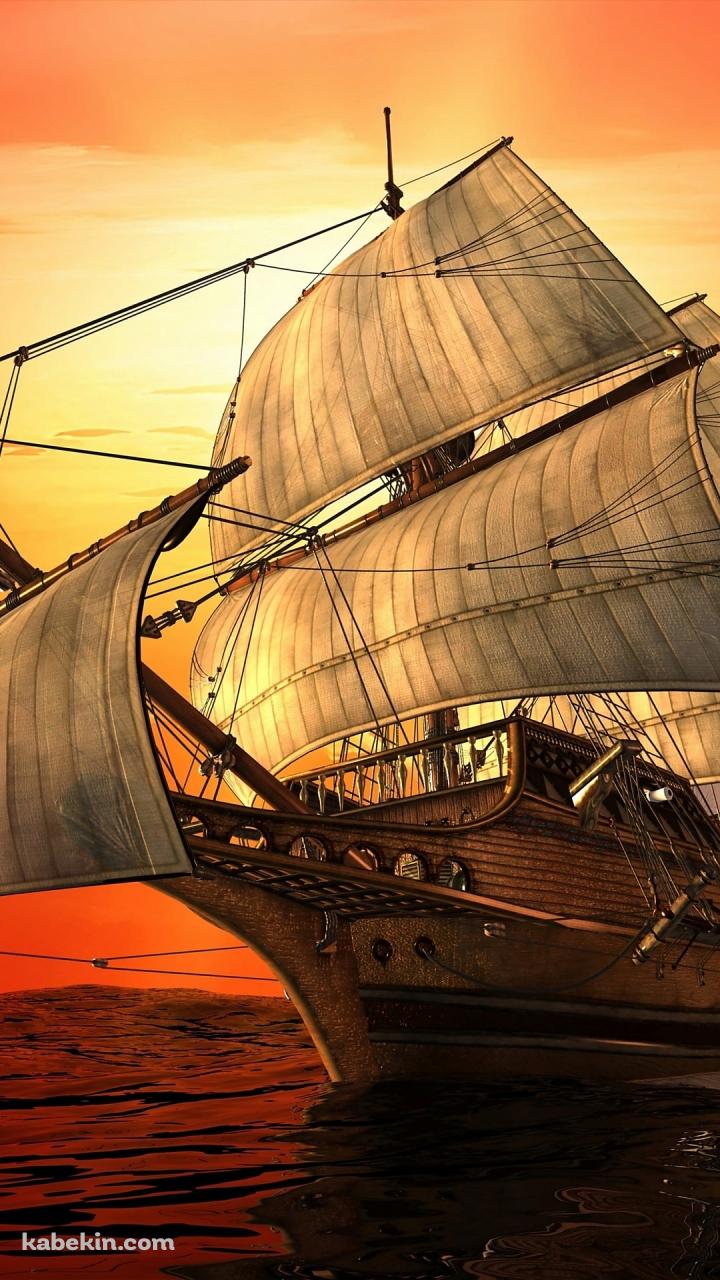 大きな帆船のAndroidの壁紙(720px x 1280px) スマホ用