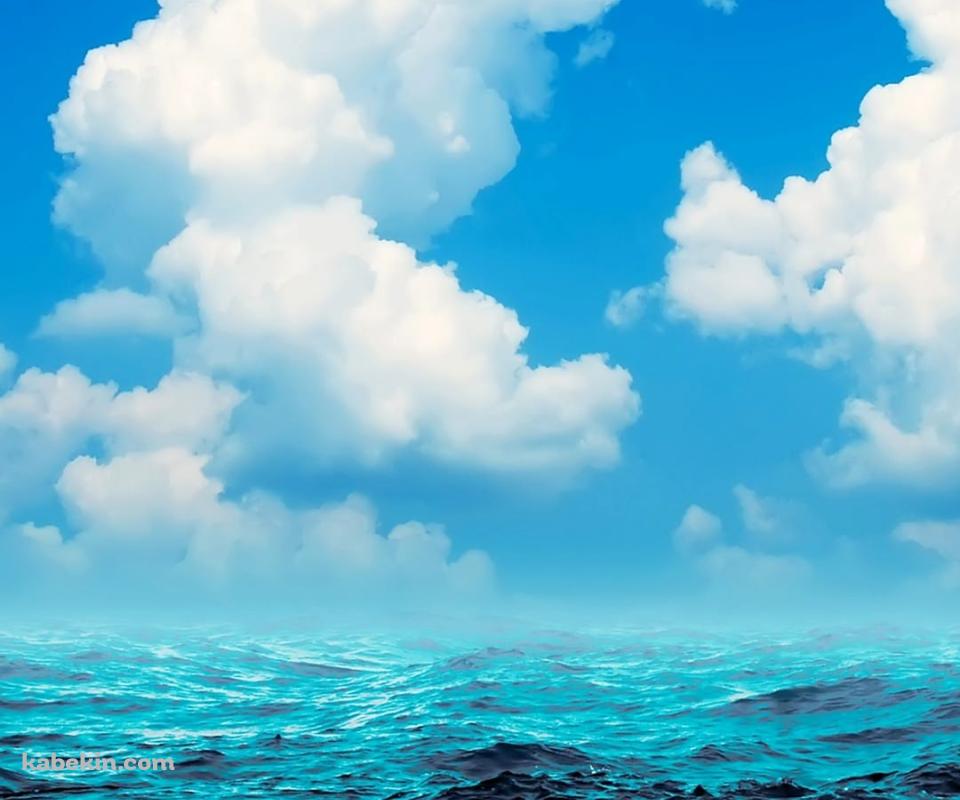 綺麗な空と海のAndroidの壁紙(960px x 800px) スマホ用