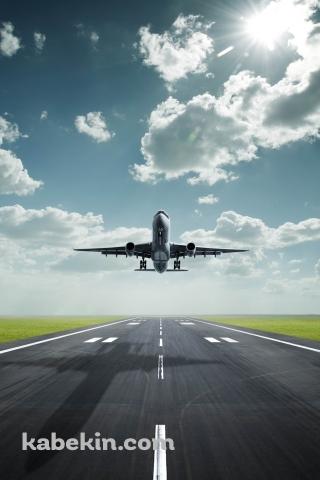 離陸するジャンボジェットのAndroidの壁紙(320px x 480px) スマホ用