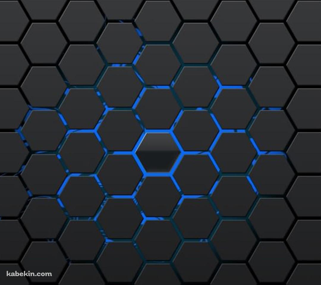 黒と青の六角形のandroid用のスマホ壁紙 1080 X 960 壁紙キングダム