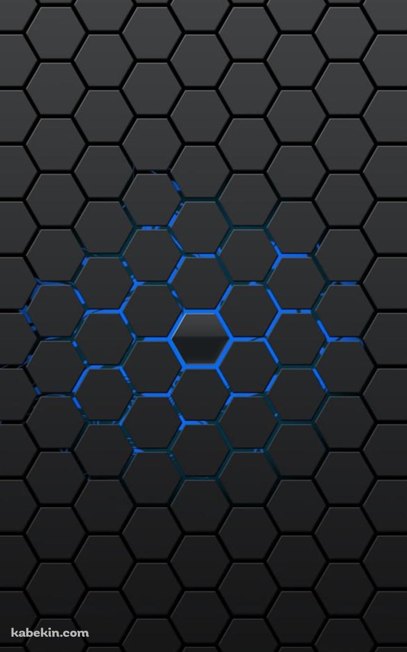 黒と青の六角形のandroid壁紙 800 X 1280 壁紙キングダム スマホ版